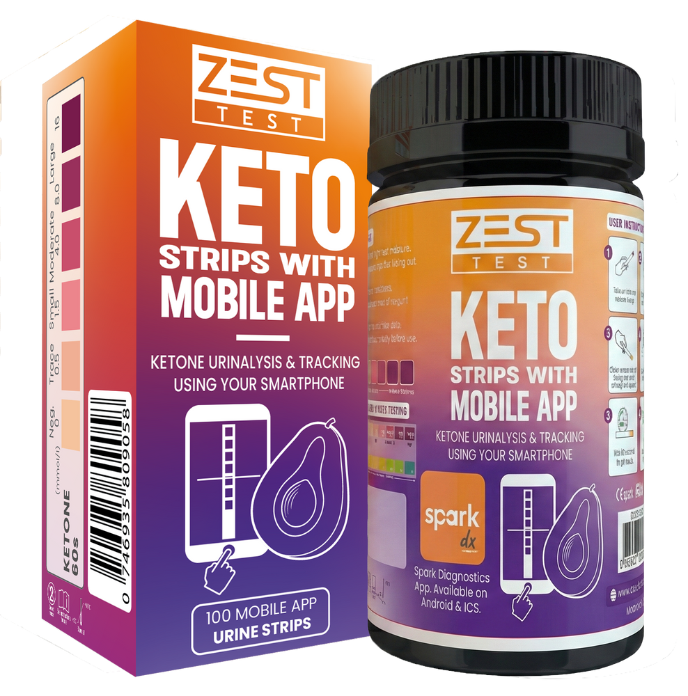 Keto Strips + Diet Tracker App | 100 Strips