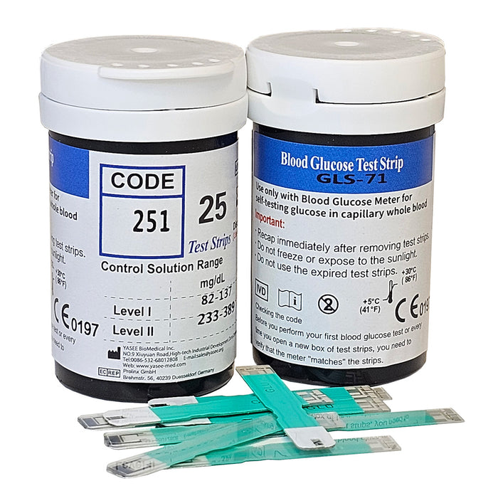 Yasee Blood Glucose Test Strips 100pcs – High-Precision Replacement Strips