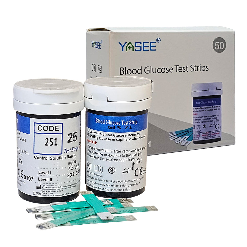 Yasee Blood Glucose Test Strips 50pcs – High-Precision Replacement Strips