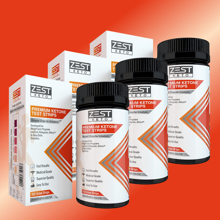 Keto tester strips. Ketone test strips for urine testing. Keto urinalysis tester strips. Pee strips for keto testing. Packet of 100 ketone test strips. Ketostix . Test ketone levels when on a keto diet plan or after having keto recipes. Test ketosis levels. Bulk cheap keto strips by Zest Keto. Keto sticks.